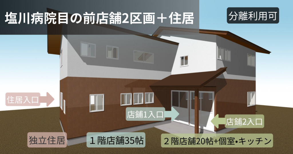 塩川病院前店舗+住居